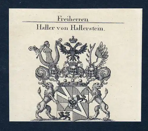 Haller von Hallerstein - Haller von Hallerstein Wappen Adel coat of arms Kupferstich  heraldry Heraldik