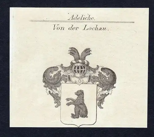 Von der Lochau - Lochau Wappen Adel coat of arms Kupferstich  heraldry Heraldik