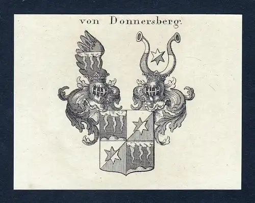 Von Donnersberg - Donnersberg Wappen Adel coat of arms Kupferstich  heraldry Heraldik
