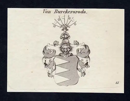 Von Burckersroda - Burkersroda Burckhartsrode Borgersrode Borkersrode Bukersroda Wappen Adel coat of arms Kupf