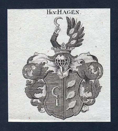 Hr. v. Hagen - Hagen Nordrhein-Westfalen Wappen Adel coat of arms heraldry Heraldik