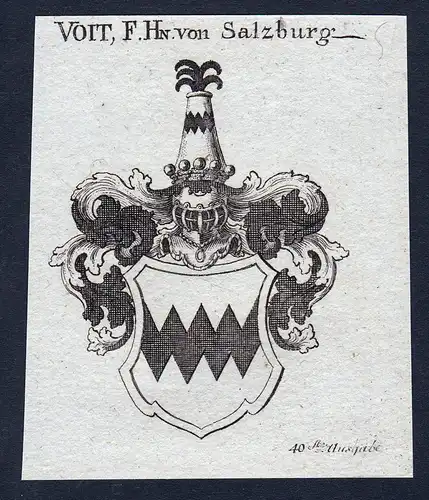 Voit, F. Hn. von Salzburg - Salzburg Österreich Austria Wappen Adel coat of arms heraldry Heraldik