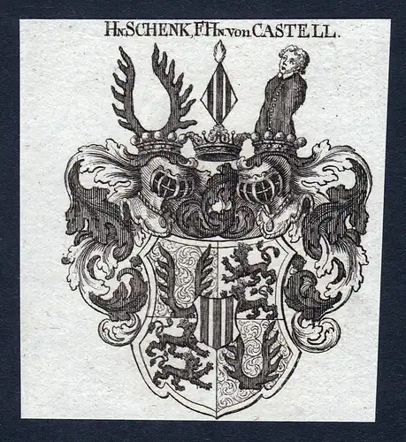 Hn. Schenk, F. Hn. von Castell - Castell Schenk Wappen Adel coat of arms heraldry Heraldik
