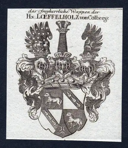 Hn. Loeffelholz von Colberg - Löffelholz Loeffelholz Colberg Kolberg Wappen Adel coat of arms heraldry Herald