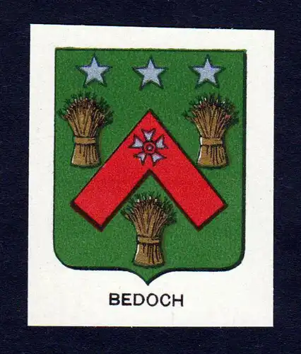 Bedoch - Bedoch Wappen Adel coat of arms heraldry Lithographie