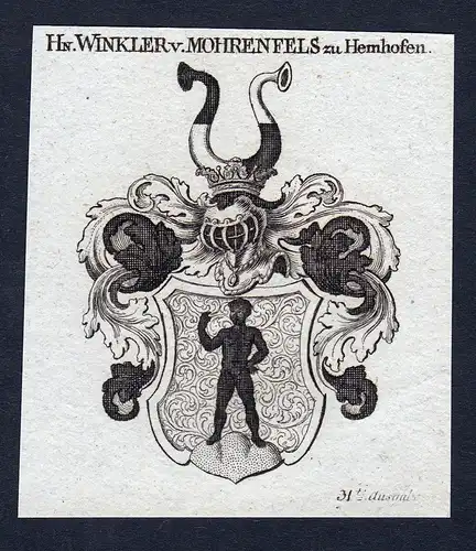 Hn. Winkler v. Mohrenfels zu Hemhofen - Hemhofen Mohrenfels Winkler Winckler Wappen Adel coat of arms heraldry