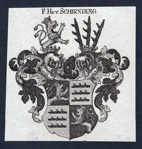 F. Hn. v. Schirnding - Schirnding Oberfranken Wappen Adel coat of arms heraldry Heraldik