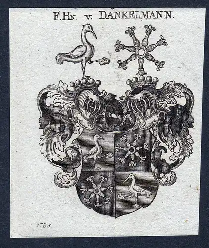 F. Hn. v. Dankelmann - Dankelmann Deutschland Westfalen Wappen Adel coat of arms heraldry Heraldik