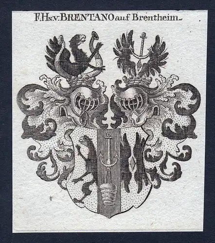 F. Hn. v. Brentano auf Brentheim - Brentano Brentheim Wappen Adel coat of arms heraldry Heraldik