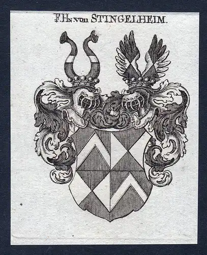 F. Hn. von Stingelheim - Stingelheim Wappen Adel coat of arms heraldry Heraldik