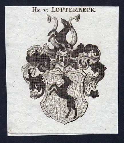 Hn. v. Lotterbeck -  Lotterbeck Wappen Adel coat of arms heraldry Heraldik