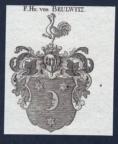 F.Hn. von Beulwitz - Beulwitz Thüringen Wappen Adel coat of arms heraldry Heraldik