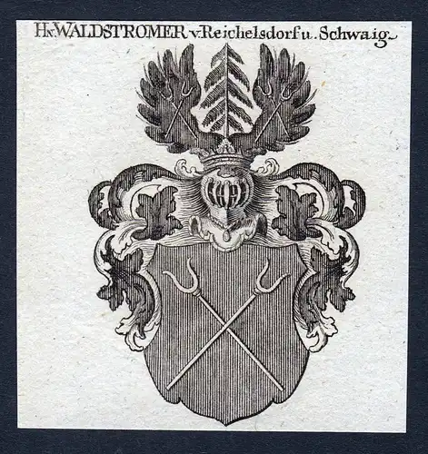 Hn. Waldstromer v. Reichelsdorf u. Schwaig - Reichelsdorf Schwaig Waldstromer Wappen Adel coat of arms heraldr
