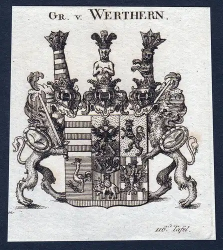 Gr. v. Werthern - Werthern Thüringen Werther Wappen Adel coat of arms heraldry Heraldik