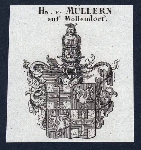 Hn. v. Müllern auf Möllendorf - Müllern Möllendorf Moellendorff Wappen Adel coat of arms heraldry Heraldik