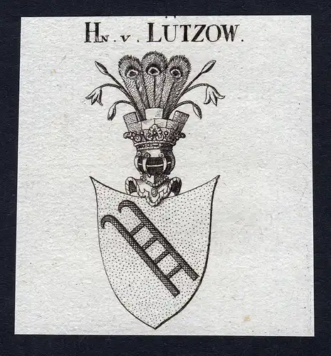 Hn. v. Lützow - Lützow Mecklenburg Wappen Adel coat of arms heraldry Heraldik