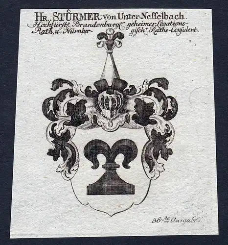 Hr. Stürmer von Unter-Nesselbach - Unternesselbach Stürmer Wappen Adel coat of arms heraldry Heraldik