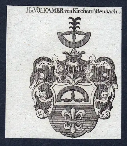Hn. Volkamer von Kirchensittenbach - Kirchensittenbach Bayern Volkamer Wappen Adel coat of arms heraldry Heral