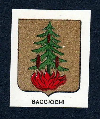 Bacciochi - Bacciochi Baciocchi Wappen Adel coat of arms heraldry Lithographie