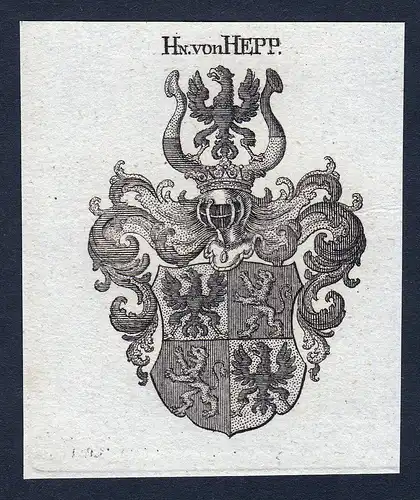 Hn. von Hepp - Hepp Wappen Adel coat of arms heraldry Heraldik