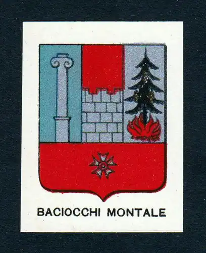 Baciocchi Montale - Baciocchi Montale Wappen Adel coat of arms heraldry Lithographie