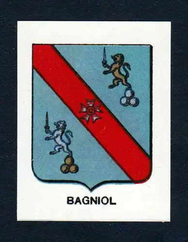 Bagniol - Bagniol Wappen Adel coat of arms heraldry Lithographie