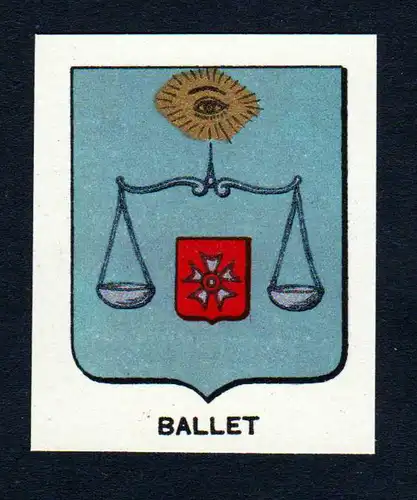Ballet - Ballet Wappen Adel coat of arms heraldry Lithographie
