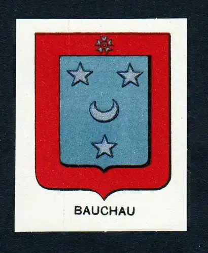 Bauchau - Bauchau Wappen Adel coat of arms heraldry Lithographie