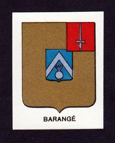 Barange - Barange Wappen Adel coat of arms heraldry Lithographie
