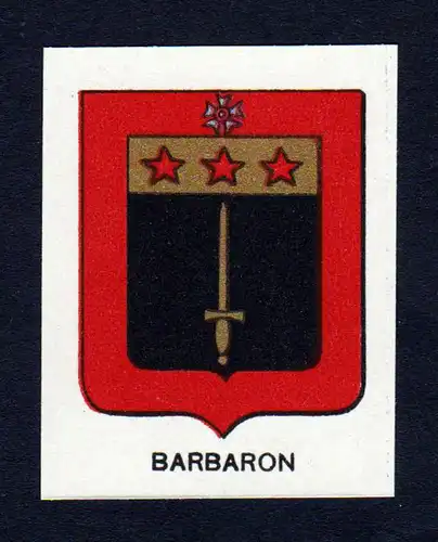 Barbaron - Barbaron Wappen Adel coat of arms heraldry Lithographie