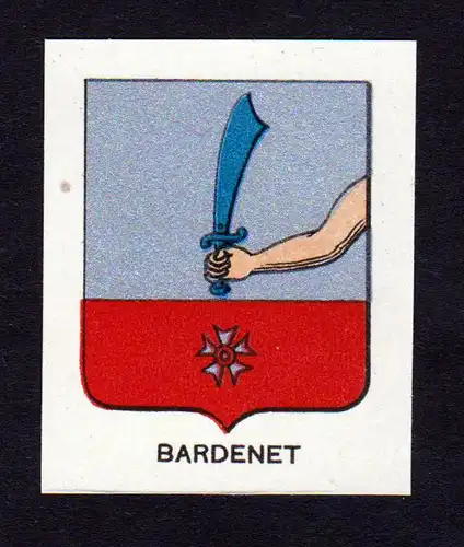 Bardenet - Bardenet Wappen Adel coat of arms heraldry Lithographie