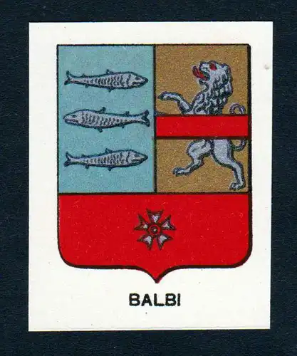 Balbi - Balbi Wappen Adel coat of arms heraldry Lithographie
