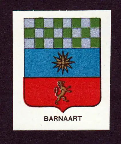 Barnaart - Barnaart Wappen Adel coat of arms heraldry Lithographie