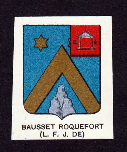 Bausset Roquefort - Bausset Roquefort Wappen Adel coat of arms heraldry Lithographie