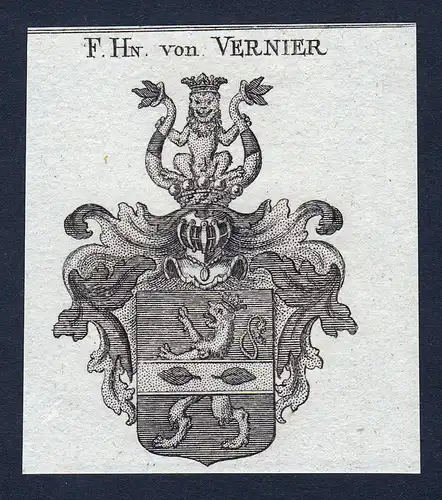 F. Hn. von Vernier - Vernier Wappen Adel coat of arms heraldry Heraldik