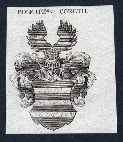 Edle Hren. v. Coreth - Coreth Italien Italia Tirol Wappen Adel coat of arms heraldry Heraldik