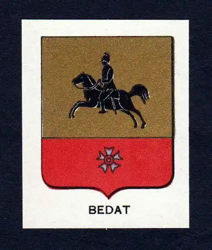 Bedat - Bedat Wappen Adel coat of arms heraldry Heraldik Lithographie
