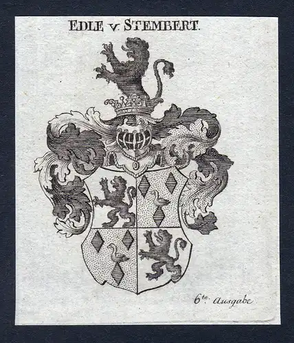 Edle v. Stembert - Stembert Lüttich Belgien Wappen Adel coat of arms heraldry Heraldik