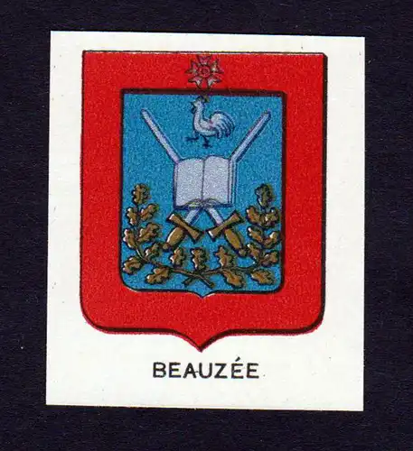 Beauzee - Beauzee Wappen Adel coat of arms heraldry Lithographie