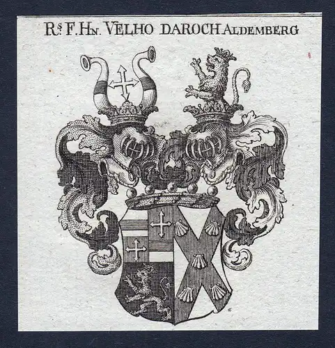 F. Hn. Velho Daroch Aldemberg - Velho Daroch Aldemberg Wappen Adel coat of arms heraldry Heraldik