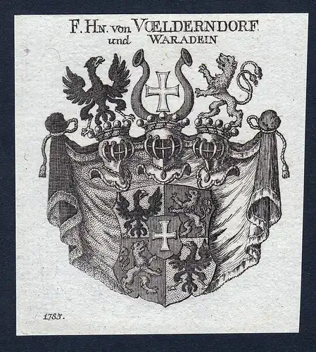 F. Hn. von Voelderndorf und Waradein - Voelderndorf Völderndorff Waradein Wappen Adel coat of arms heraldry H