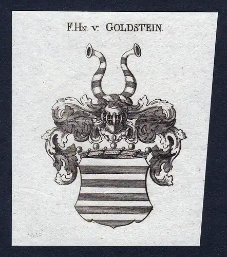 F. Hn. v. Goldstein - Goldstein Goltstein Rheinland Wappen Adel coat of arms heraldry Heraldik