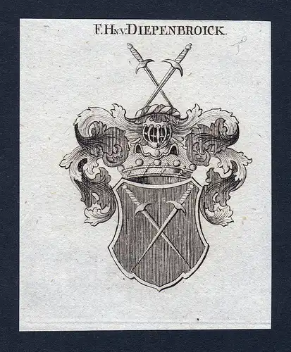 F.Hn. v. Diepenbroick - Diepenbroick Wappen Adel coat of arms heraldry Heraldik