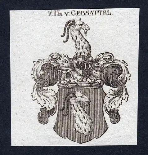 F. Hn. v. Gebsattel - Gebsattel Bayern Wappen Adel coat of arms heraldry Heraldik
