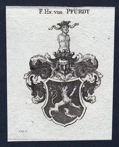 F. Hn. von Pfürdt - Pfürdt Wappen Adel coat of arms heraldry Heraldik