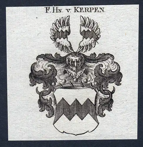 F. Hn. v. Kerpen - Kerpen Wappen Adel coat of arms heraldry Heraldik