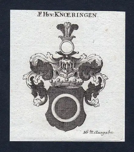 F.Hn. v. Knoeringen - Knoeringen Knöringen Rheinland-Pfalz Wappen Adel coat of arms heraldry Heraldik