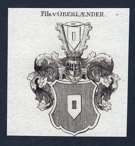 F.Hn. v. Oberlaender - Oberlaender Oberländer Deutschland Wappen Adel coat of arms heraldry Heraldik