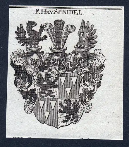 F.Hn. v. Speidel - Speidel Wappen Adel coat of arms heraldry Heraldik