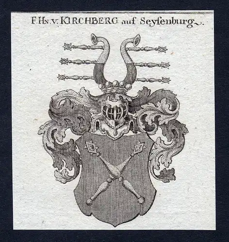 F.Hn. v. Kirchberg auf Seysenburg - Kirchberg Seysenburg Seisenburg Wappen Adel coat of arms heraldry Heraldik